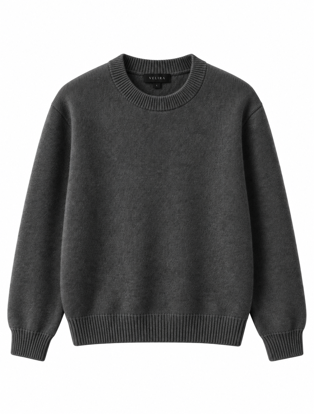 Velira Charcoal Crewneck Sweater