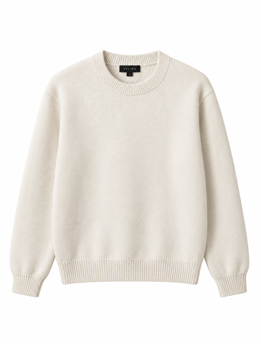 Velira Off-White Crew Neck Sweater