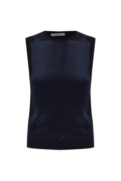 Max Mara Ginseng Sleeveless Knit-Trim Top