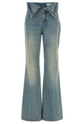 Alexander McQueen Fold Over Waist Jeans