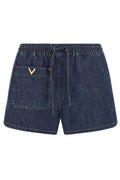 Valentino Drawstring Denim Shorts