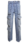 Dsquared2 D2 Monogram Light Wash Cargo Jeans
