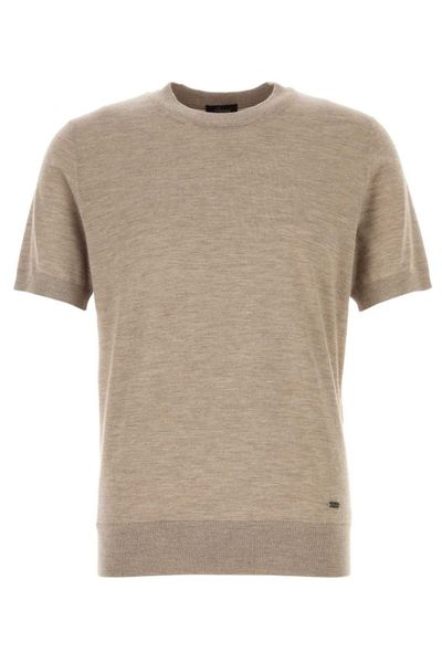 Brioni Fine-Gauge Short-Sleeve Knitted Top