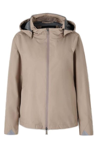 Herno Zip-Up Oversized Hooded Jacket
