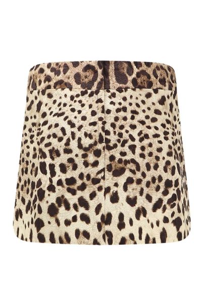 Dolce & Gabbana Low Rise Animal Print Skirt