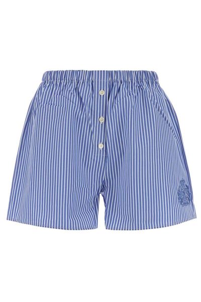 Sporty & Rich NY Crest Striped Boxer Shorts