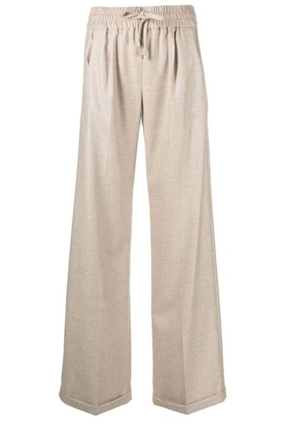 Kiton High Waist Drawstring Pants
