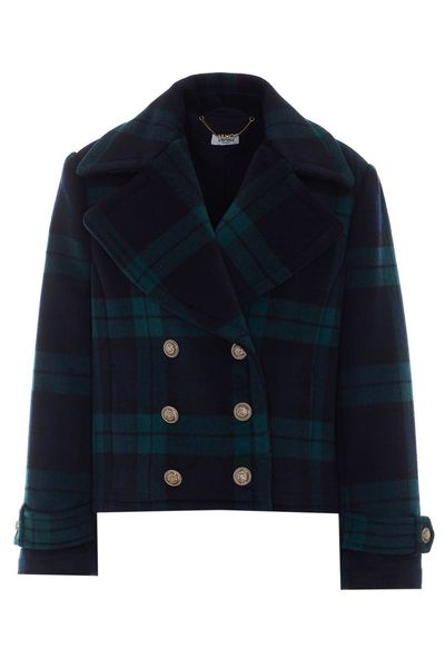 Liu Jo Check Double-Breasted Coat