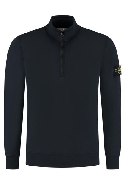 Stone Island Logo Patch Quarter-Zip Sweatshirt