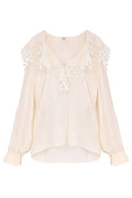 Chloé Maxi-Collar Lace Blouse