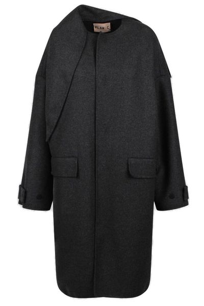 Plan C Felted Drop Shoulder Coat