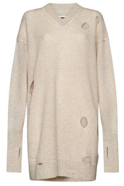 MM6 Maison Margiela Distressed Knitted Dress