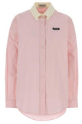 Miu Miu Logo-Patch Button-Up Shirt