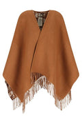 Fendi FF Jacquard Fringed-Edge Cape