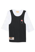 PDF Pinstripe Layered Logo T-Shirt