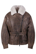 Blancha Belted Shearling Jacket