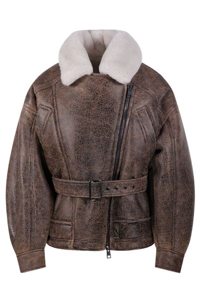Blancha Belted Shearling Jacket
