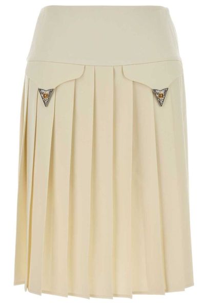Versace Pleated Midi Skirt