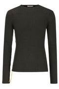 Fendi Long Sleeved Ribbed-Knit Sweater