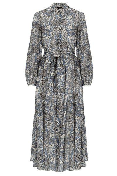 Weekend Max Mara Printed Belted Shirt Dress
