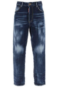 Dsquared2 Straight-Leg Distressed Cropped Jeans