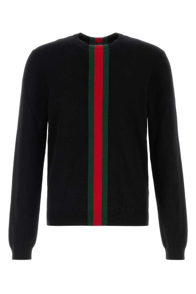 Gucci Web Striped Knitted Jumper