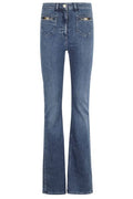 Elisabetta Franchi Logo Plaque Boot Cut Jeans