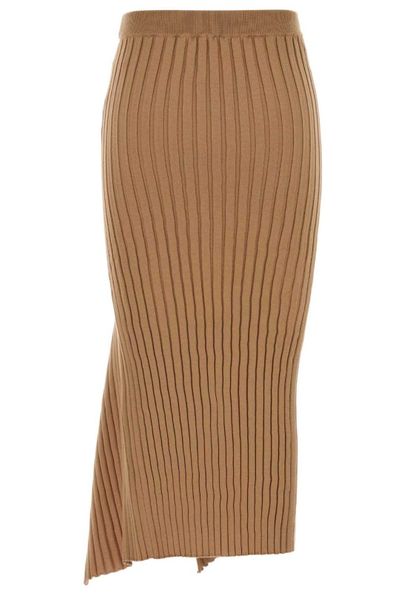 Stella McCartney Ribbed Asymmetric Knitted Skirt