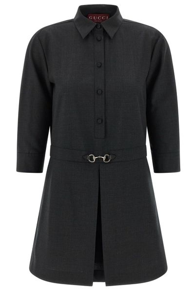 Gucci Relaxed Fit Horsebit Mini Dress