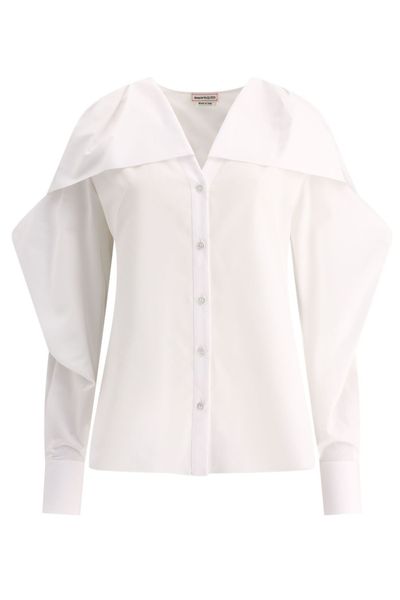 Alexander McQueen Ruffled V-Neck Shirt