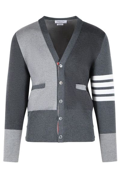 Thom Browne Funmix Wool V-Neck Cardigan