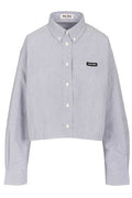 Miu Miu Checked Poplin Cropped Shirt