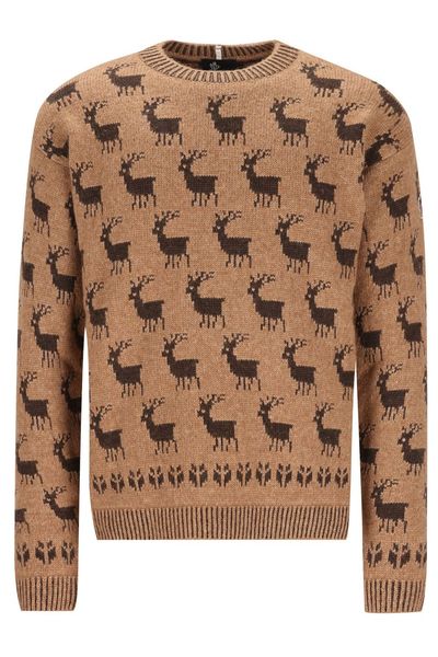 Moncler Grenoble Moose Jacquard Crewneck Jumper