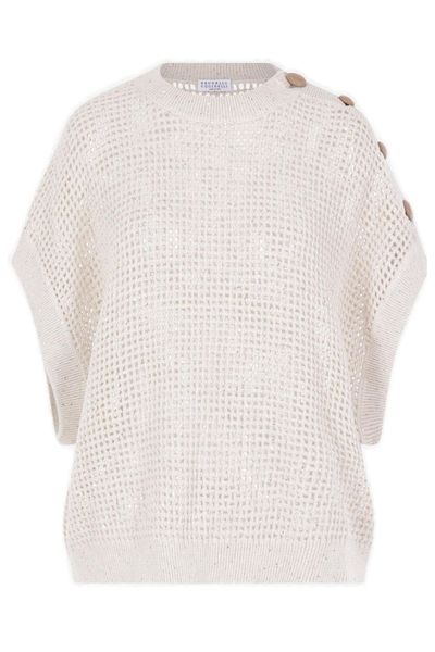 Brunello Cucinelli Knitted Embellished Jumper