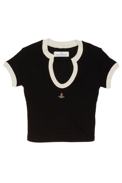 Vivienne Westwood Orb-Embroidered Ribbed T-Shirt