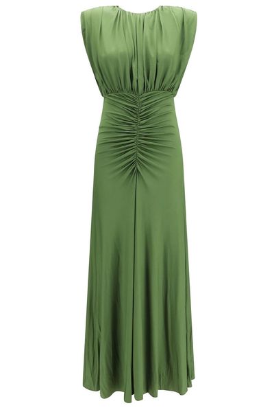 Self-Portrait Gathered Jersey Maxi Dress