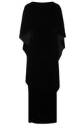 Alberta Ferretti Cape-Overlay Maxi Dress