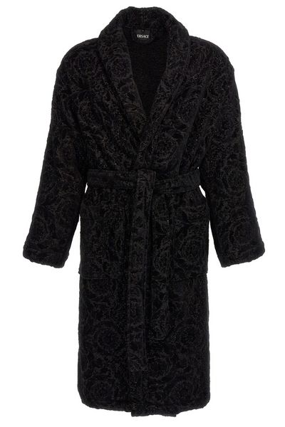 Versace All-Over Baroque Shawl Lapels Bathrobe