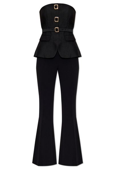 Self-Portrait Taffeta Bandeau Jumpsuit