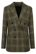 Kiton Checked Double-Breasted Blazer