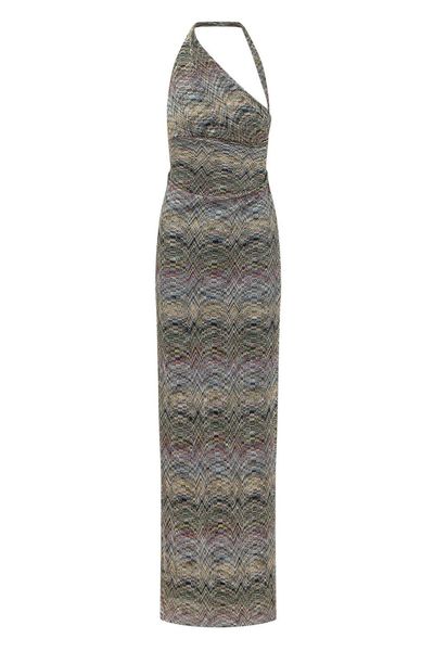 Missoni Chevron Halterneck Knitted Dress