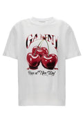 Ganni Cherry Printed Crewneck T-Shirt