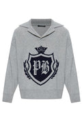 Balmain College Emblem Polo Sweater