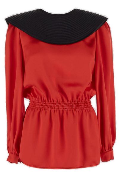 Valentino Two-Toned Satin Blouse