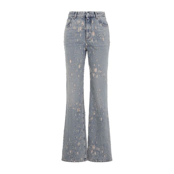 Alexander McQueen Distressed Flared Jeans