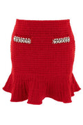Self-Portrait Textured Knit Mini Skirt