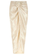 ROTATE Draped Sequin Midi Skirt