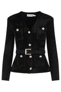 Self-Portrait Belted V-Neck Jacket