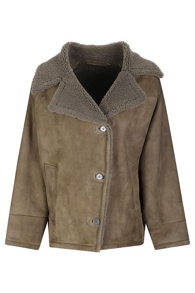 Salvatore Santoro Oversized Shearling-Collar Jacket