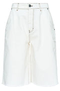 AMI Logo Patch Wide Fit Denim Shorts